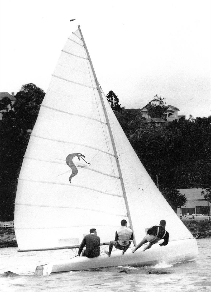 Venom dominated the fleet to win the 1961 JJ Giltinan World Championship on the Brisbane River photo copyright Frank Quealey taken at Australian 18 Footers League and featuring the 18ft Skiff class