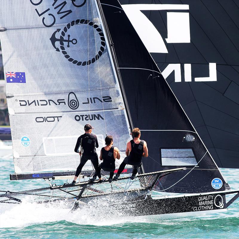 Aron Everett's first season as skipper in 2017-2018 photo copyright Frank Quealey taken at Australian 18 Footers League and featuring the 18ft Skiff class