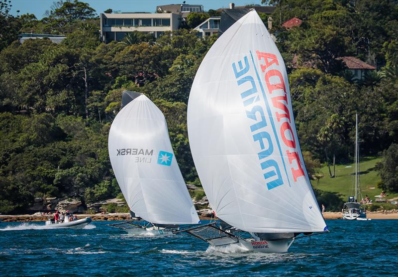 Honda Marine - Invitation Race - JJ Giltinan Trophy - March 13,2020 - Sydney Harbour photo copyright Michael Chittenden taken at Australian 18 Footers League and featuring the 18ft Skiff class