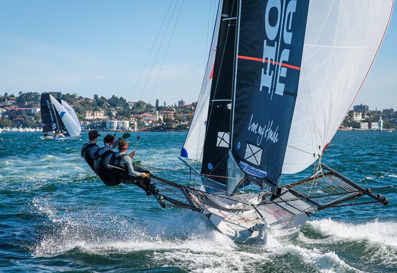 Honda Marine - Invitation Race - JJ Giltinan Trophy - March 13,2020 - Sydney Harbour photo copyright Michael Chittenden taken at Australian 18 Footers League and featuring the 18ft Skiff class