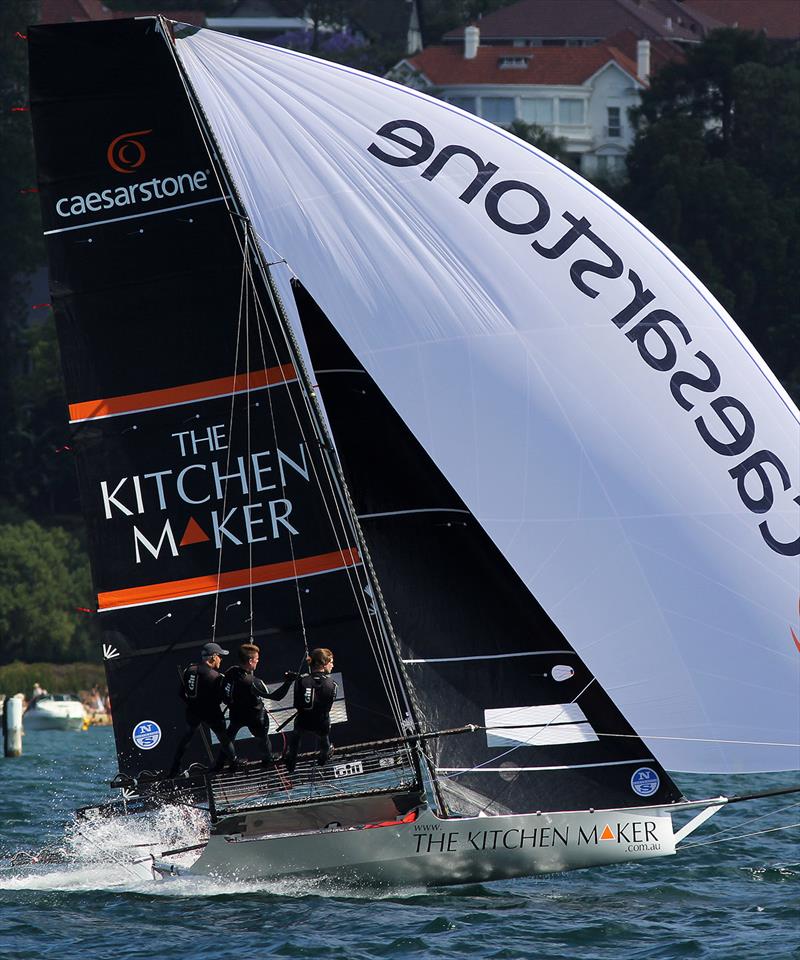 The Kitchen Maker-Caesarstone skippered by Stevphen Quigley photo copyright Frank Quealey taken at Australian 18 Footers League and featuring the 18ft Skiff class