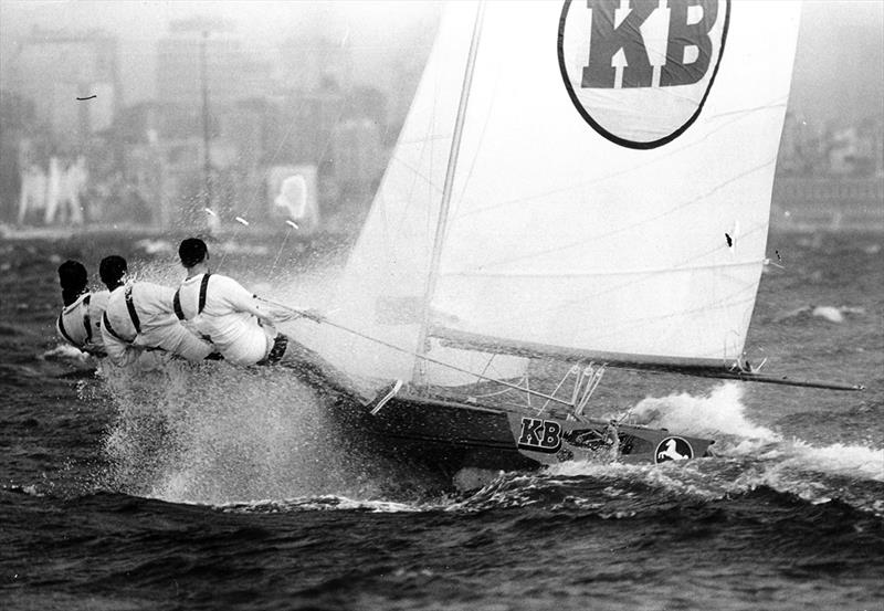 Hard driving by Dave Porter and his team photo copyright Frank Quealey taken at Australian 18 Footers League and featuring the 18ft Skiff class