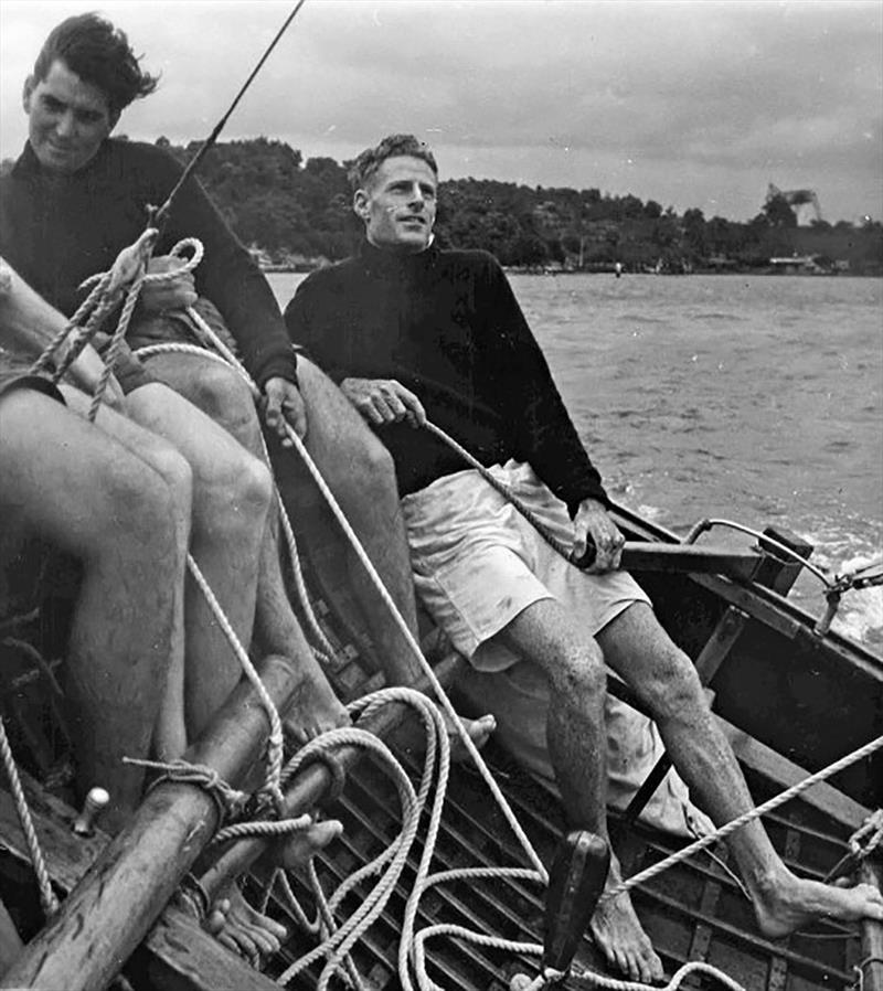 Bill Barnett at the helm photo copyright Barnett Family Album taken at Australian 18 Footers League and featuring the 18ft Skiff class