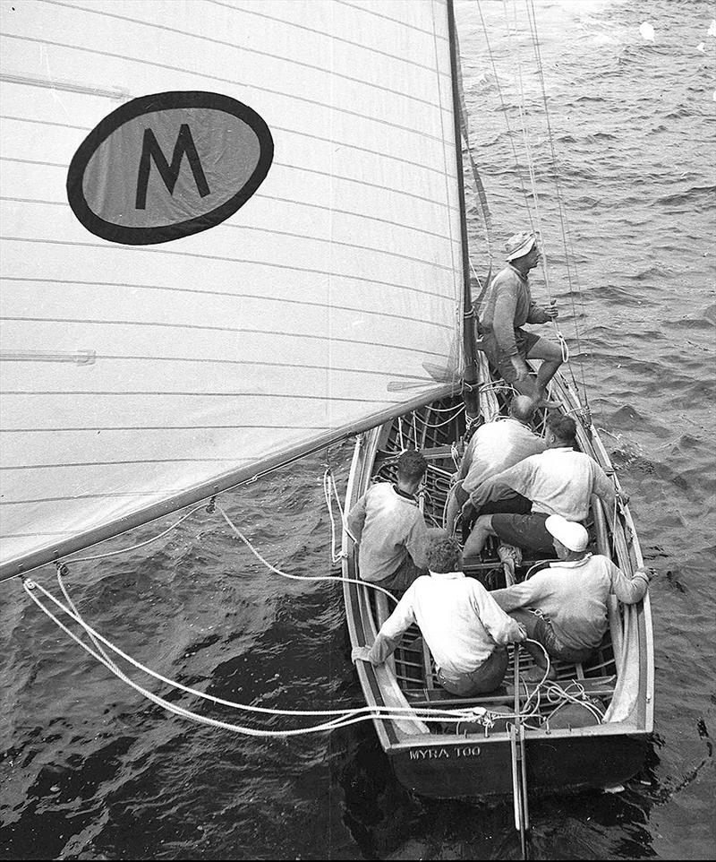 Myra Too, 1951 photo copyright Frank Quealey taken at Australian 18 Footers League and featuring the 18ft Skiff class