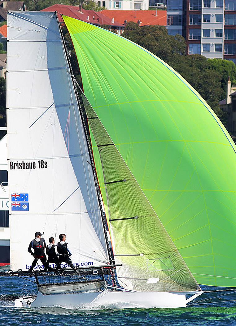 Dave Hayter at the 2019 JJs on Sydney Harbour - Queensland's golden days photo copyright Frank Quealey taken at Australian 18 Footers League and featuring the 18ft Skiff class