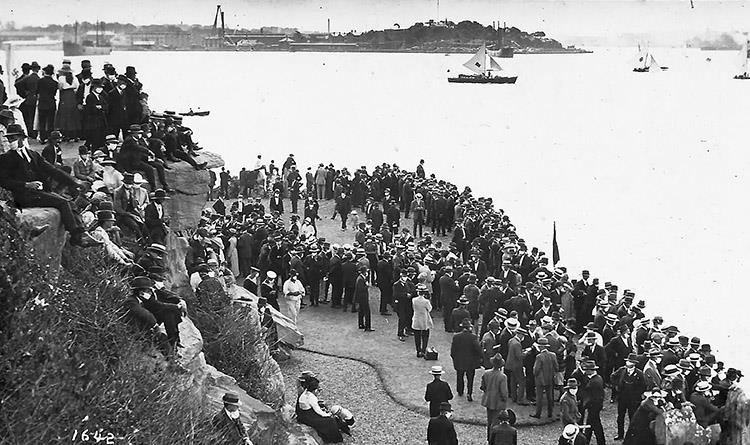 Clark Island was Mark Foy's 'grandstand' for his 18 Footer races on Sydney Harbour - photo © Frank Quealey