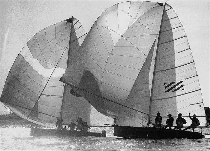 Willie B and TraveLodge during the sail-off to decide the 1969 Giltinan Championship, on the Brisbane River - photo © Frank Quealey