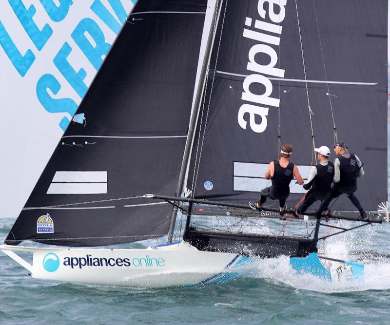 Last year's winner appliancesonline - 18ft Skiff Spring Championship Race 2 photo copyright Frank Quealey taken at Australian 18 Footers League and featuring the 18ft Skiff class