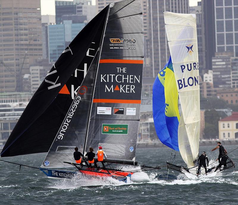 Action-packed spinnaker run to the bottom mark in a north east breeze - photo © Frank Quealey