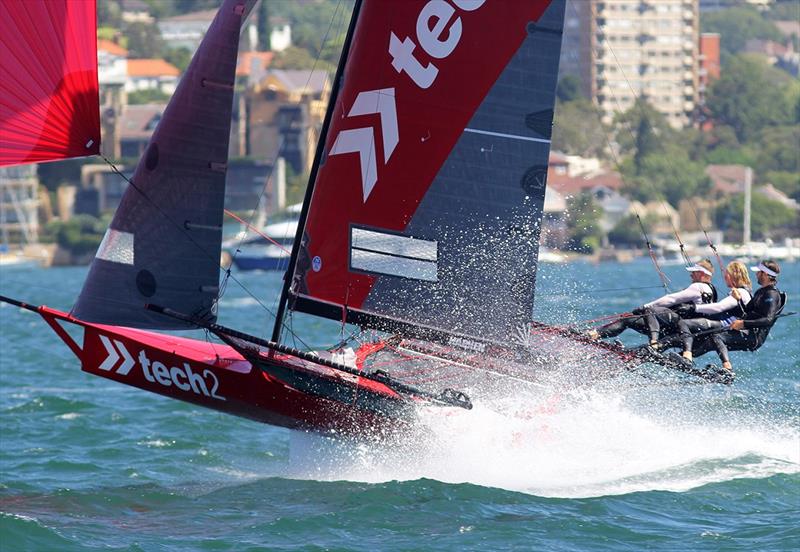 Race 3 winning tech2 team make a fast ride look too easy photo copyright Frank Quealey taken at Australian 18 Footers League and featuring the 18ft Skiff class