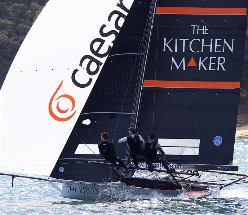 The Kitchen Maker-Caesarstone in Race 4 of the 2020-2021 18ft Skiff NSW Championship photo copyright Frank Quealey taken at Australian 18 Footers League and featuring the 18ft Skiff class