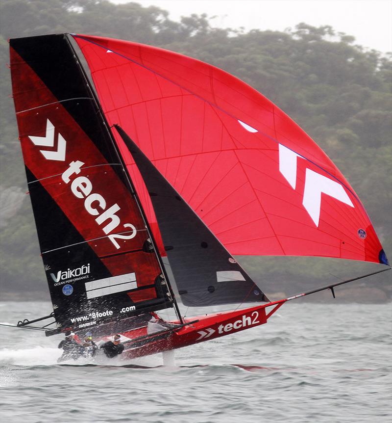 tech2 shows her electrifying downwind speed which has the skiff favoured to retain her national title - photo © Frank Quealey