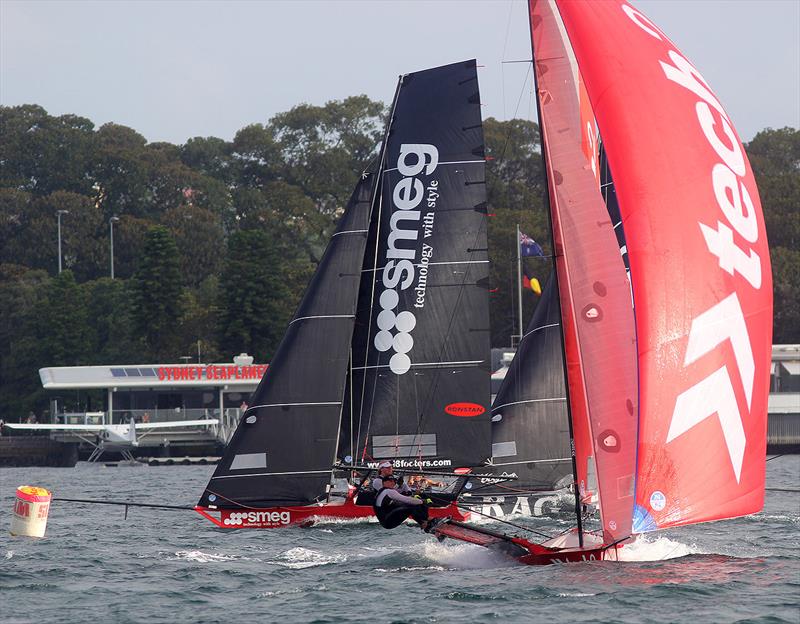 18ft Skiff Supercup: tech2 an all the way winner of Race 2 photo copyright Frank Quealey taken at Australian 18 Footers League and featuring the 18ft Skiff class