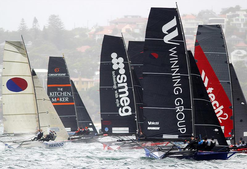 Race start - 2021 JJ Giltinan 18ft Skiff Championship photo copyright Frank Quealey taken at Australian 18 Footers League and featuring the 18ft Skiff class