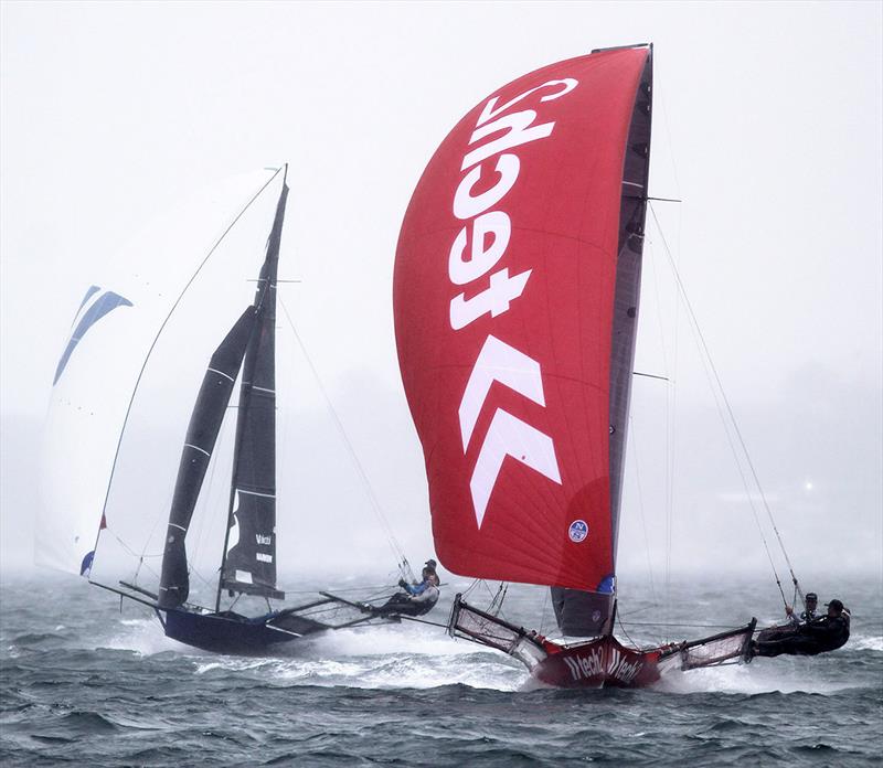 Leaders race to the finish line - 2021 JJ Giltinan 18ft Skiff Championshipt - photo © Frank Quealey