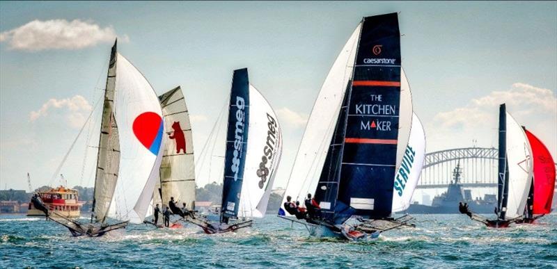 18 Footers fleet photo copyright Australian 18 Footers League taken at Australian 18 Footers League and featuring the 18ft Skiff class