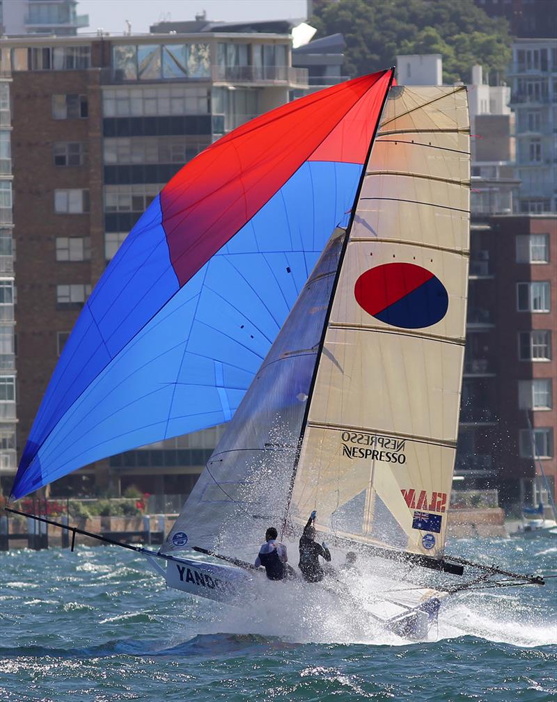 Typical Yandoo spinnaker action - photo © Frank Quealey