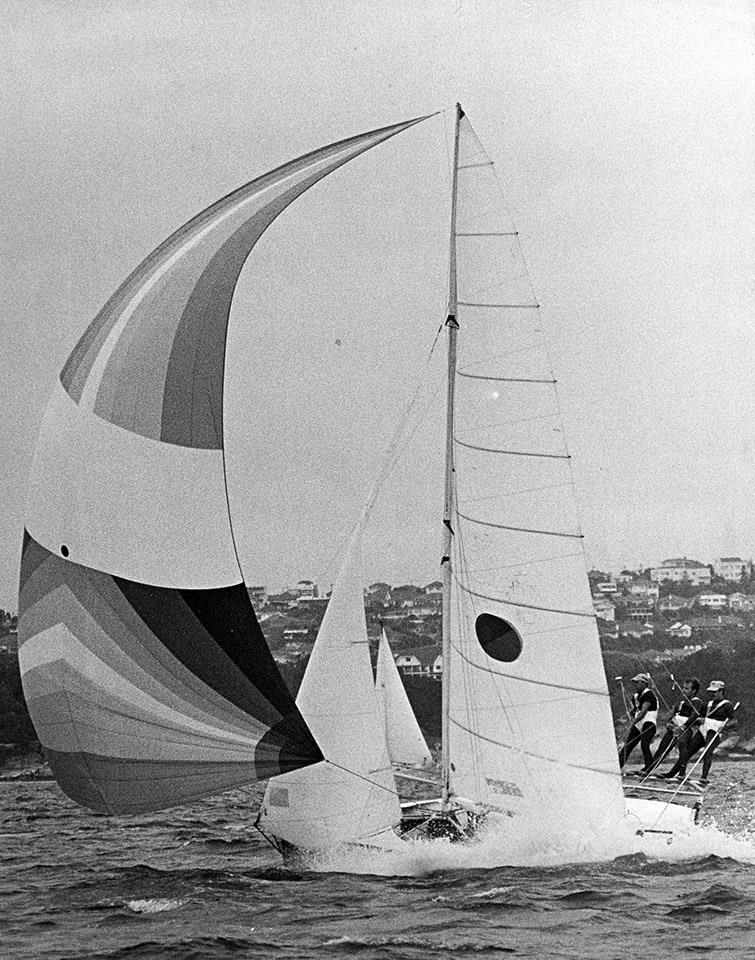Yandoo on a southerly spinnaker run in 1980 (archive) - photo © 18ft skiff Archive