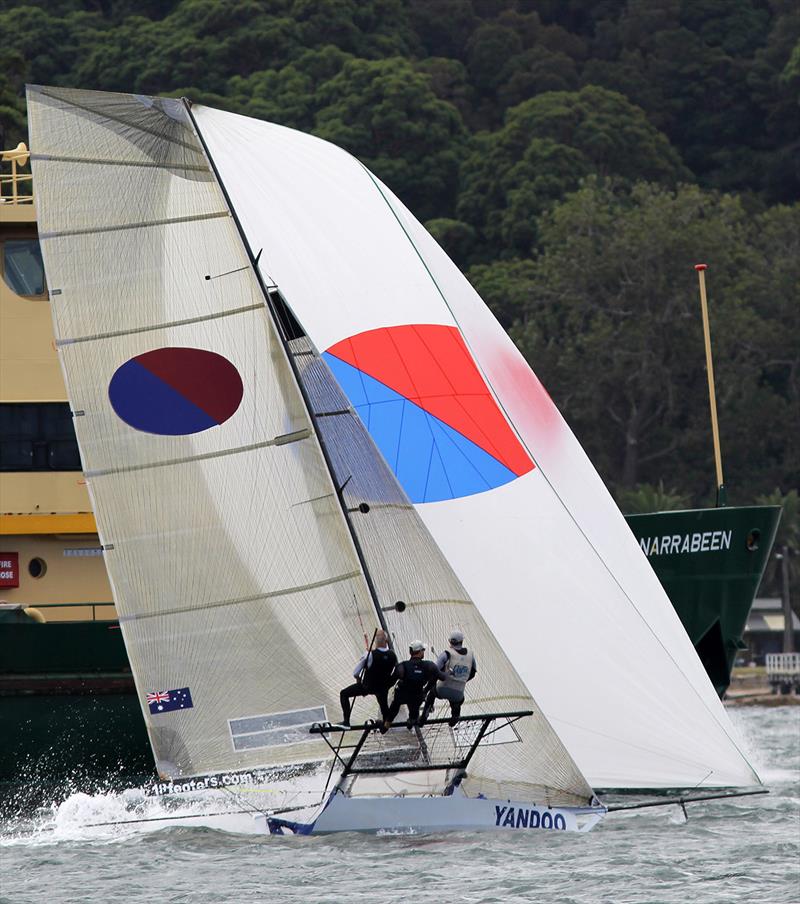 Yandoo avoids a Many ferry on Sydney Harbour during the 2020- season - photo © Frank Quealey