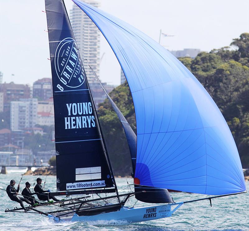 Burrawang-Young Henrys - 18ft Skiffs: Spring Championship photo copyright Frank Quealey taken at Australian 18 Footers League and featuring the 18ft Skiff class