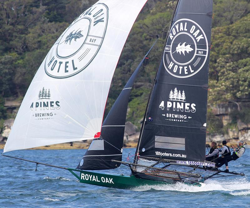 The Oak Double Bay-4 Pines - 18ft Skiffs: Spring Championship photo copyright Frank Quealey taken at Australian 18 Footers League and featuring the 18ft Skiff class