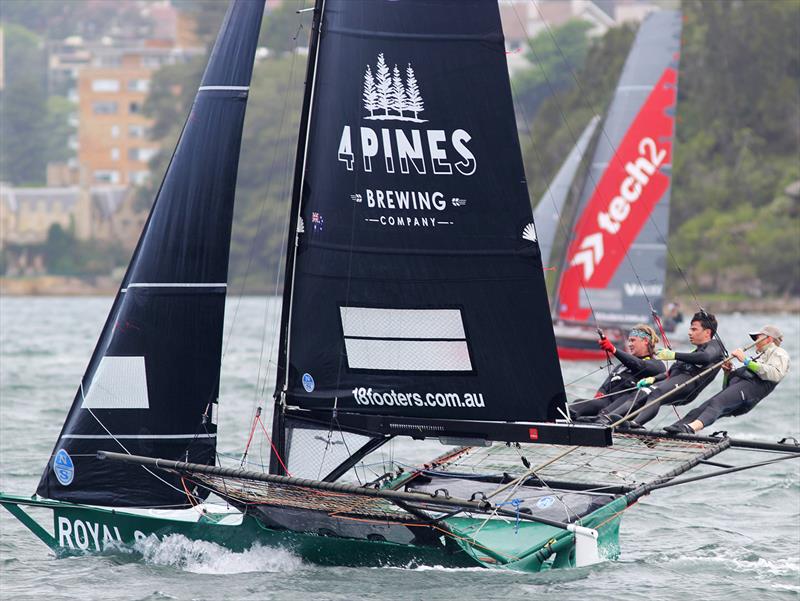 18ft Skiff NSW Championship Race 2: Heading for the windward mark photo copyright Frank Quealey taken at Australian 18 Footers League and featuring the 18ft Skiff class