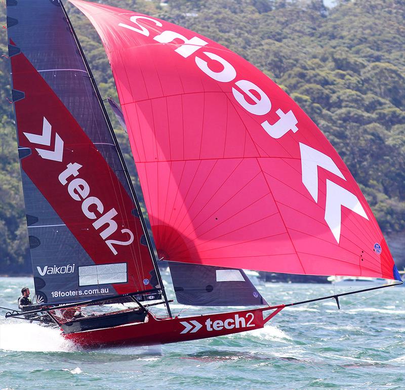 Championship favourite Tech2 - 2021-22 NSW 18ft Skiff Championship photo copyright Frank Quealey taken at Australian 18 Footers League and featuring the 18ft Skiff class