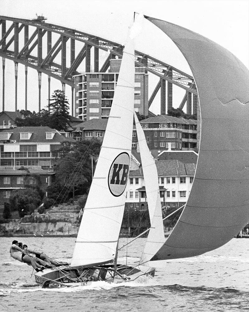 Bruce Farr design, KB - Australian 18 Footers Championship photo copyright Frank Quealey taken at Australian 18 Footers League and featuring the 18ft Skiff class