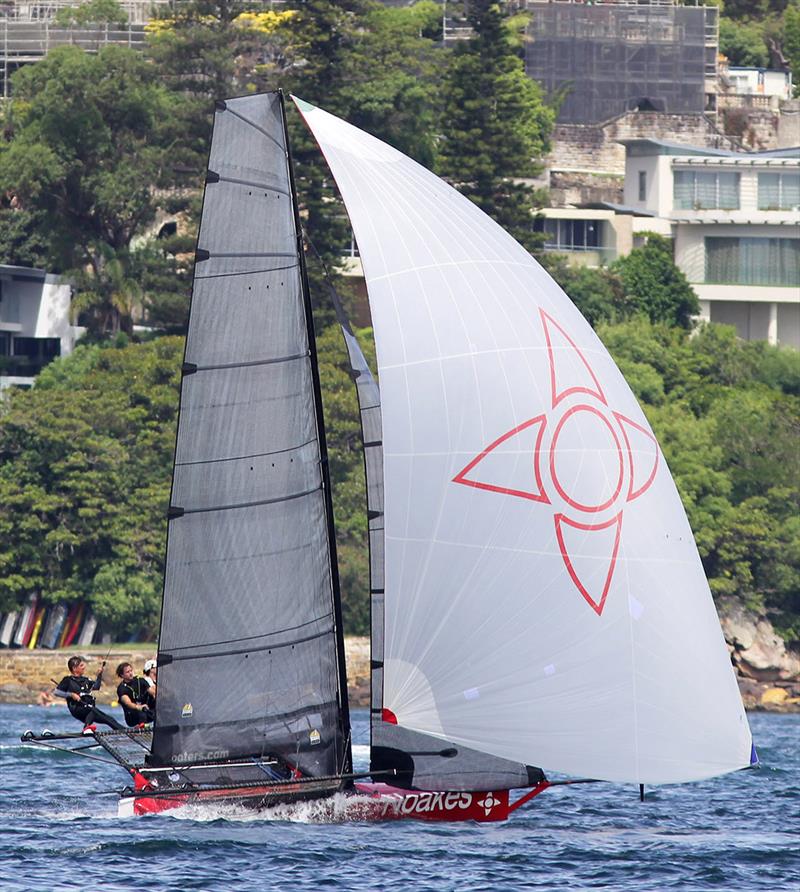 Noakesailing was the early race leader - 18ft Skiff NSW Championship - photo © Frank Quealey