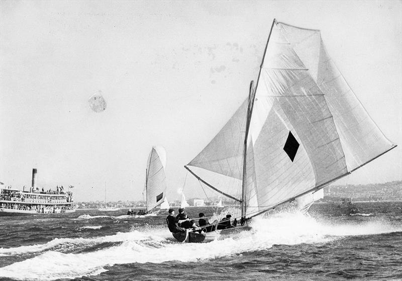 Aberdare, skippered by Vic Vaughan, won four consecutive times in the 1930s - 18ft Skiffs Australian Championship photo copyright Frank Quealey taken at Australian 18 Footers League and featuring the 18ft Skiff class