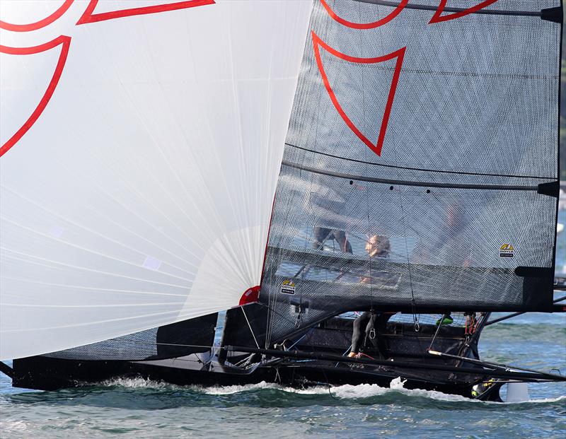 Sean Langman's new Noakesailing had its first race last Sunday photo copyright Frank Quealey taken at Australian 18 Footers League and featuring the 18ft Skiff class