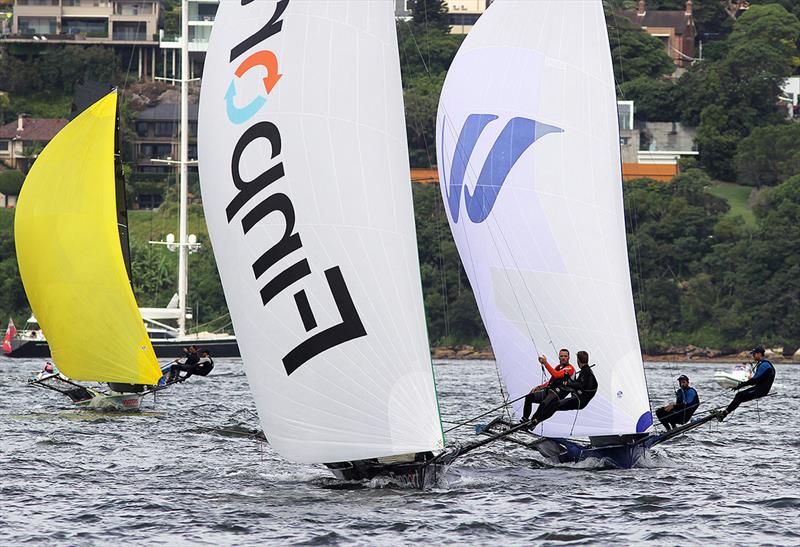 Super Sprints - Race 1 action photo copyright Frank Quealey taken at Australian 18 Footers League and featuring the 18ft Skiff class