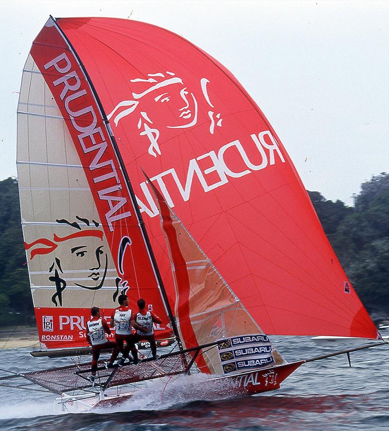 Prudential in the 1990s - JJ Giltinan Championship photo copyright Bob Ross taken at Australian 18 Footers League and featuring the 18ft Skiff class