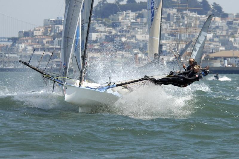 Typical Howie action  - JJ Giltinan World 18ft Skiffs Championship  photo copyright Christophe Favreau taken at Australian 18 Footers League and featuring the 18ft Skiff class