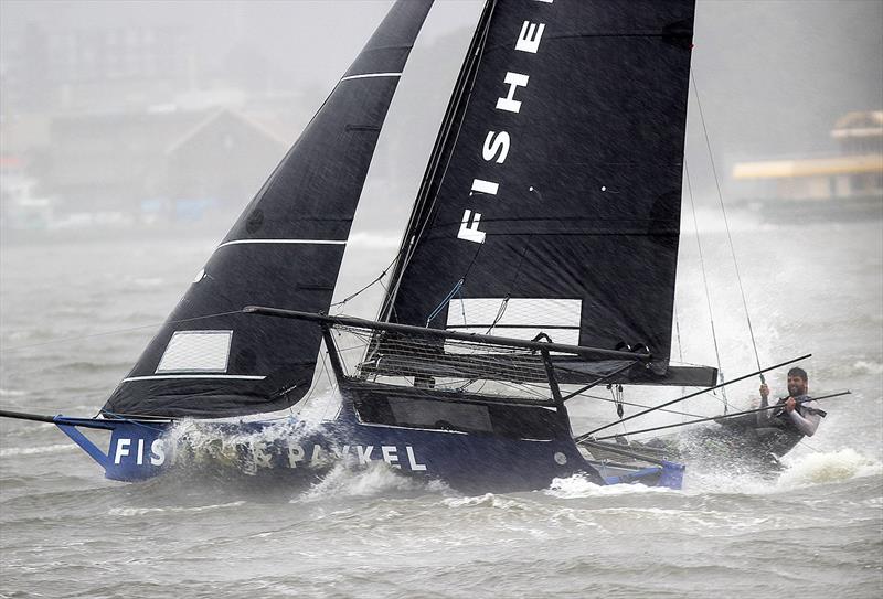 Racing cancelled on day 3 of the JJ Giltinan 18ft World Championships photo copyright Frank Quealey taken at Australian 18 Footers League and featuring the 18ft Skiff class