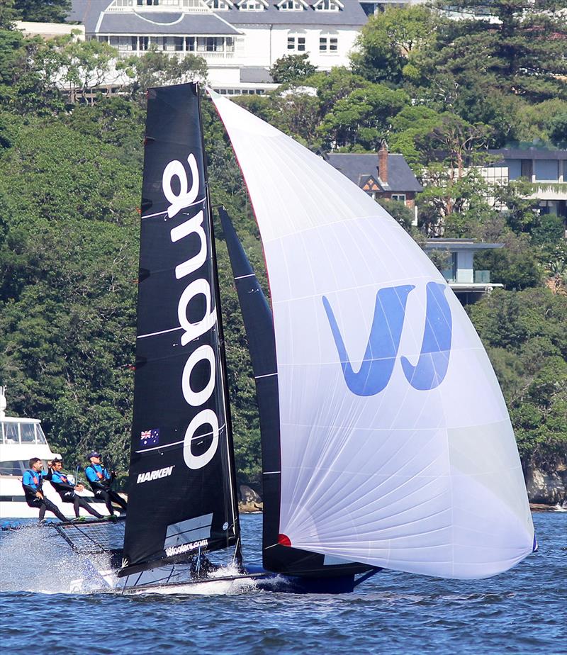 2022 JJ Giltinan 18ft Skiff Championship Race 8 photo copyright Frank Quealey taken at Australian 18 Footers League and featuring the 18ft Skiff class