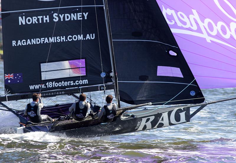 2022 JJ Giltinan 18ft Skiff Championship Race 8 photo copyright Frank Quealey taken at Australian 18 Footers League and featuring the 18ft Skiff class