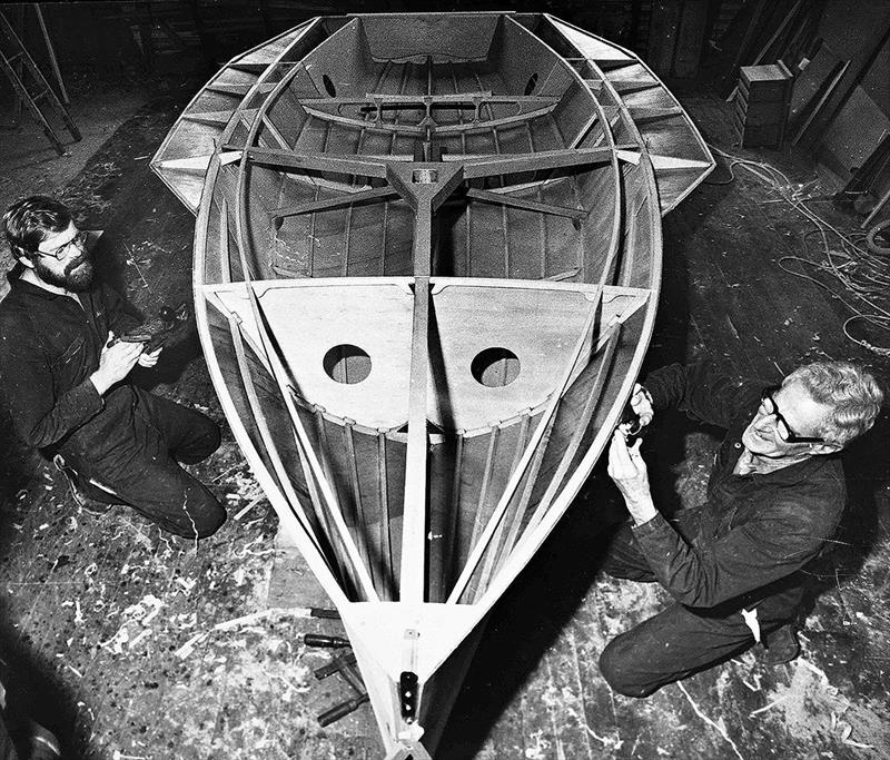 Bill Barnett, builder of the Frank Bethwaite-designed KB for Dave Porter in 1976-1977 photo copyright Archive taken at Australian 18 Footers League and featuring the 18ft Skiff class