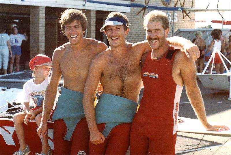 Adam South (centre) won two world championships in Chesty Bond photo copyright Archive taken at Vaucluse Amateur 12ft Sailing Club and featuring the 18ft Skiff class