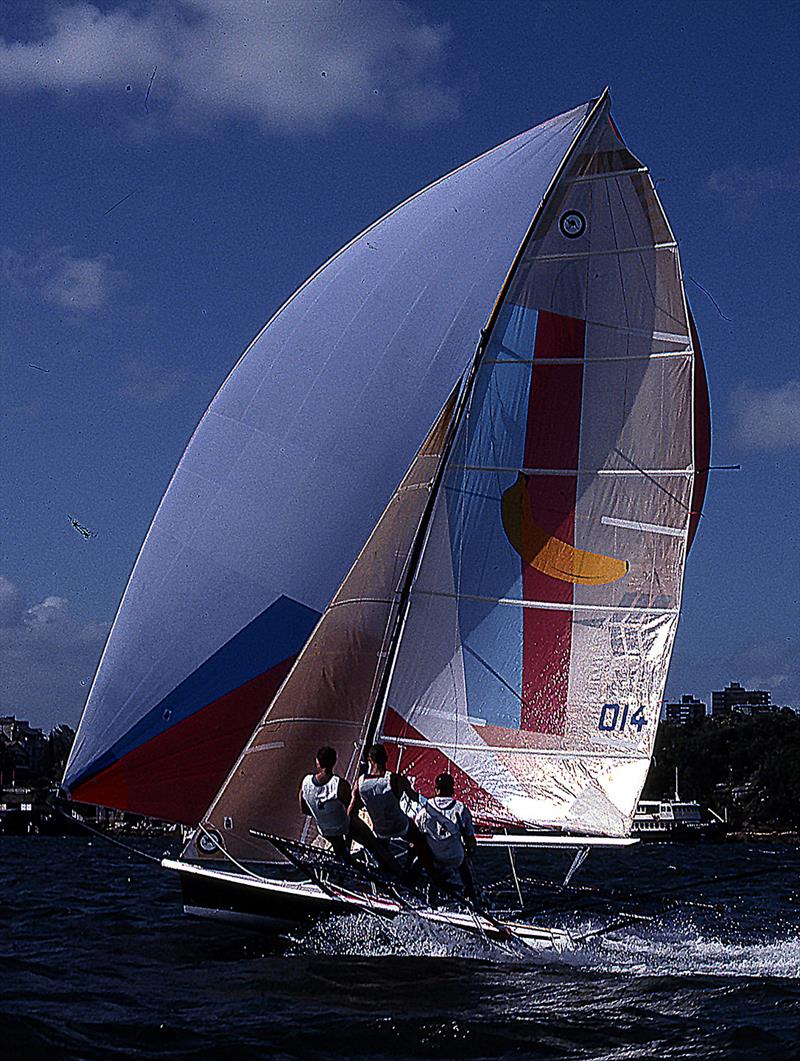 Banana Republic B18 photo copyright Bob Ross taken at Australian 18 Footers League and featuring the 18ft Skiff class