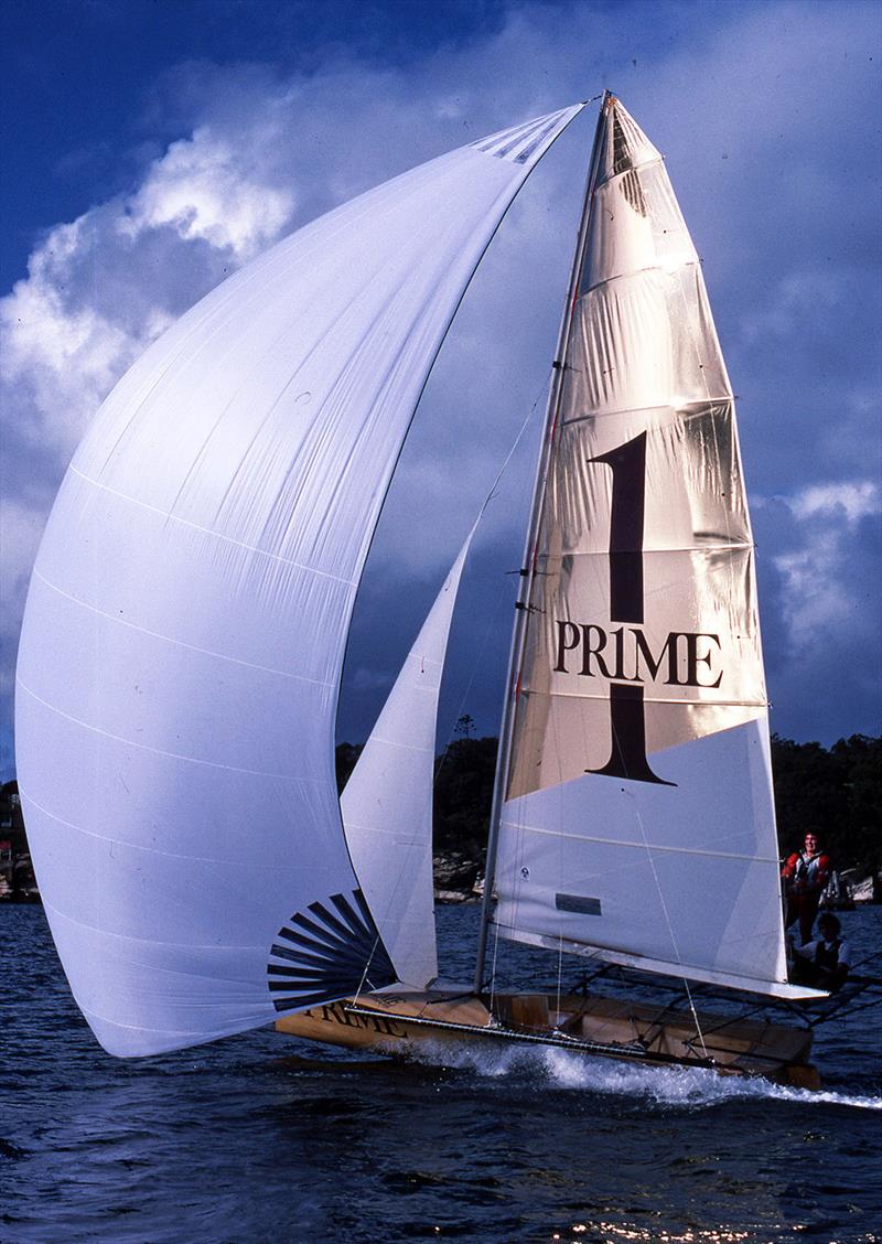 The original (1982-83 Prime Computer photo copyright Bob Ross taken at Australian 18 Footers League and featuring the 18ft Skiff class