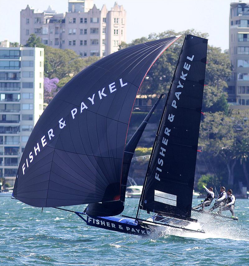 Fisher and Paykel photo copyright Frank Quealey taken at Australian 18 Footers League and featuring the 18ft Skiff class