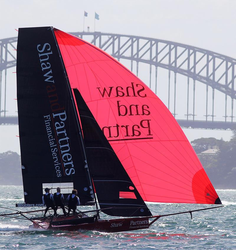 Shaw and Partners photo copyright Frank Quealey taken at Australian 18 Footers League and featuring the 18ft Skiff class