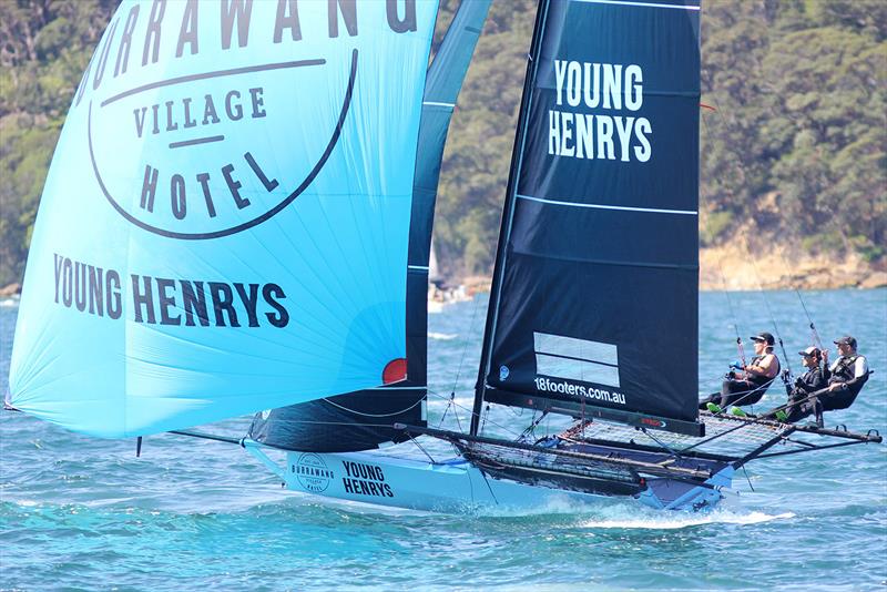 Burrawang-Young Henrys photo copyright Frank Quealey taken at Australian 18 Footers League and featuring the 18ft Skiff class