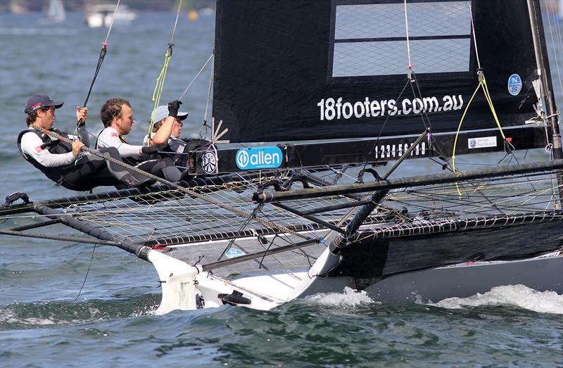 Lazarus Youth crew shortly after the start - 18ft Skiff Spring Championship race 1 photo copyright Frank Quealey taken at Australian 18 Footers League and featuring the 18ft Skiff class