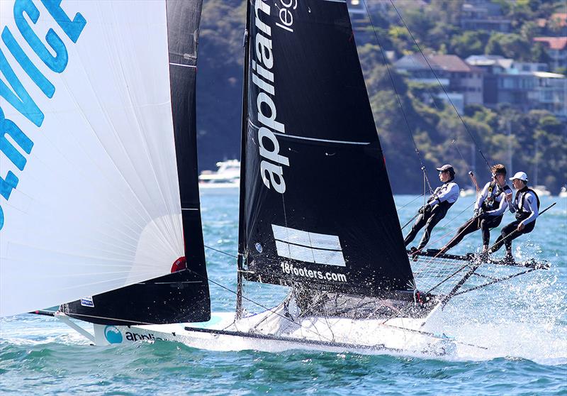 The Appliancesonline team in 2021-22 - 18ft Skiff Spring Championship photo copyright Frank Quealey taken at Australian 18 Footers League and featuring the 18ft Skiff class