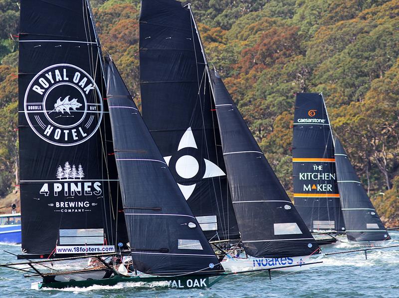 Racing action from Race 1 - 18ft Skiff Spring Championship photo copyright Frank Quealey taken at Australian 18 Footers League and featuring the 18ft Skiff class