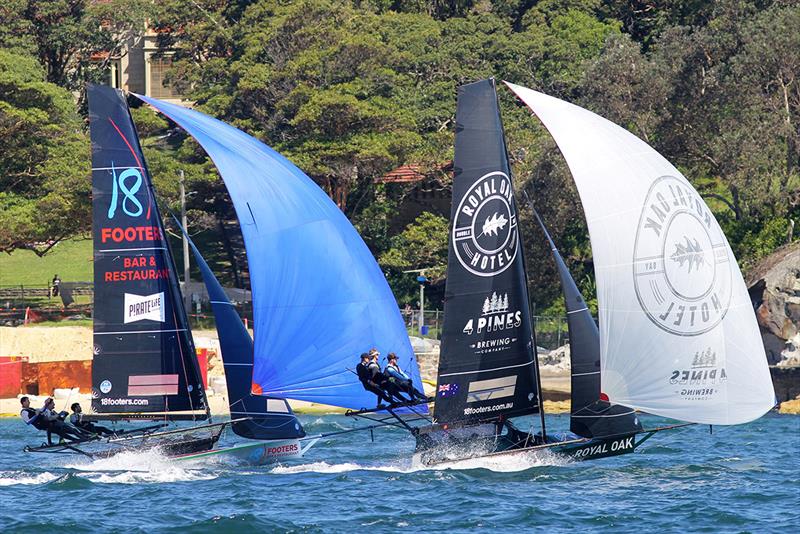 18 Footers Bar and Restaurant and The Oak Double Bay-4 Pines off Nielsen Park - 18ft Skiff Spring Championship - photo © Frank Quealey