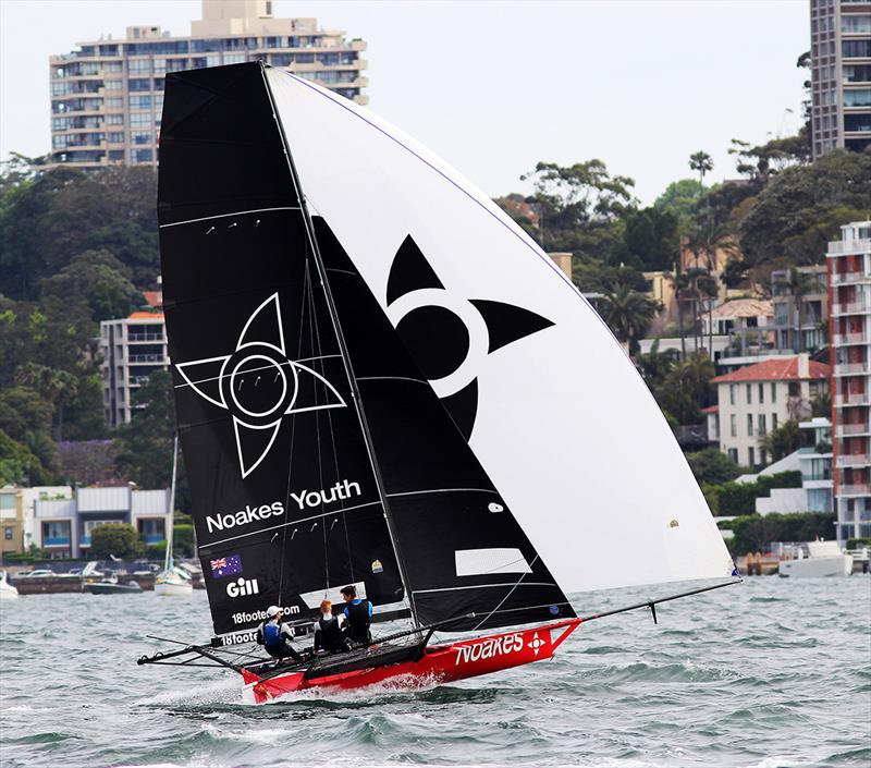 Noakes Youth, Tom Cunich photo copyright Frank Quealey taken at Australian 18 Footers League and featuring the 18ft Skiff class