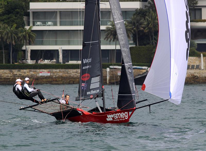 Smeg's team had to settle for finishing second last Sunday - 2022-23 NSW Championship photo copyright Frank Quealey taken at Australian 18 Footers League and featuring the 18ft Skiff class